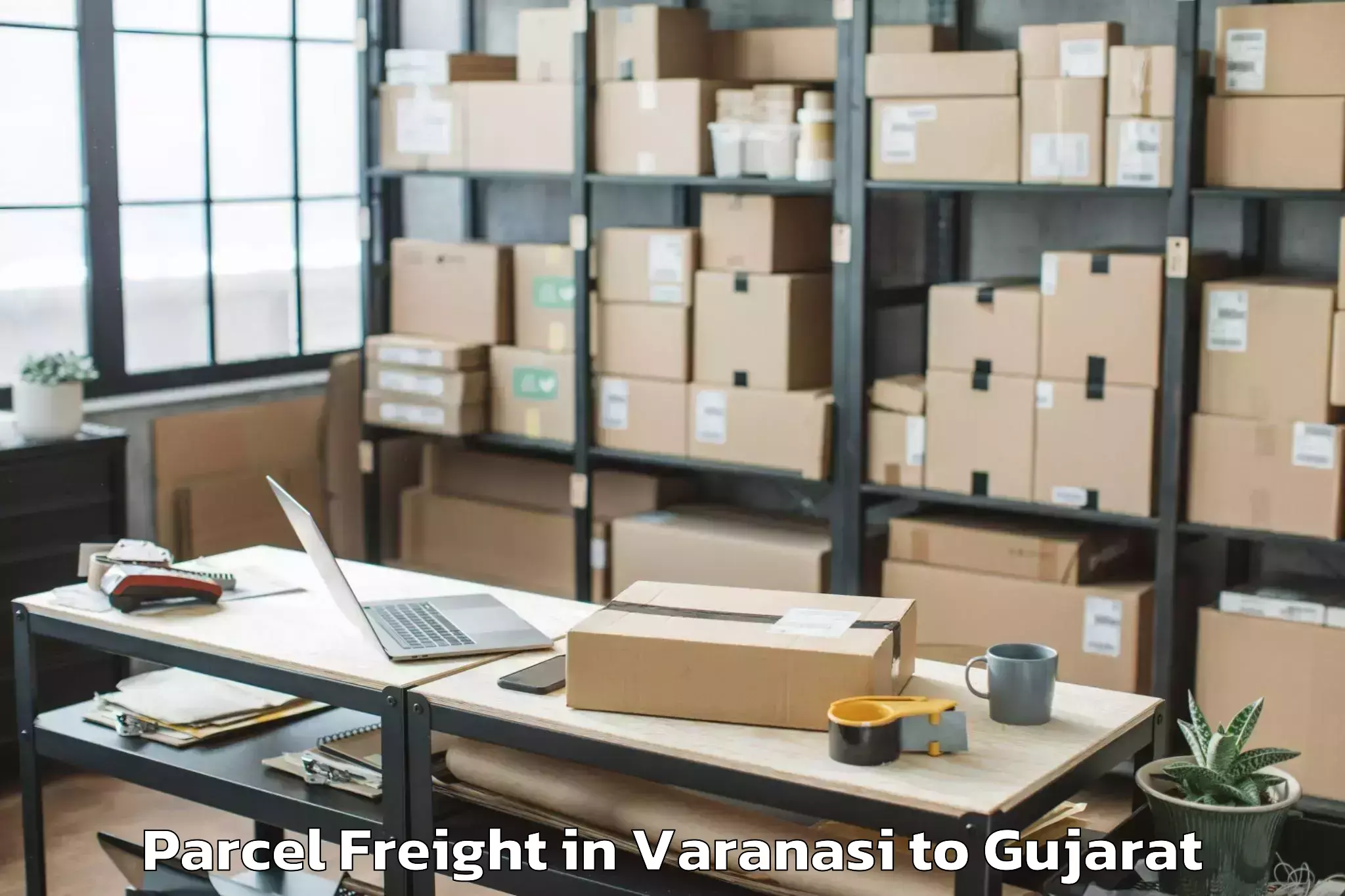 Discover Varanasi to Madhavkampa Parcel Freight